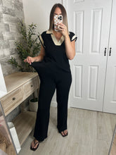 Load image into Gallery viewer, Lauren Black/Cream Top &amp; Pants Set
