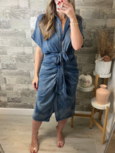 Load image into Gallery viewer, RESTOCK Tuscany Button Down Denim Dress
