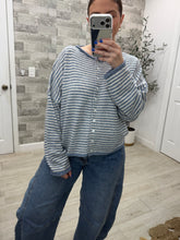 Load image into Gallery viewer, Harbor Stripe Cardigan Top
