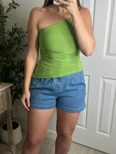 Load image into Gallery viewer, Neon Twist One Shoulder Top
