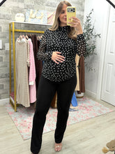 Load image into Gallery viewer, Date Night Mock Neck Mesh Top
