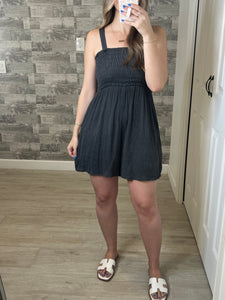 Coastal Boho Black Wash Romper