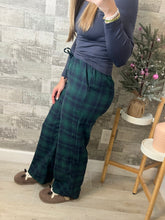 Load image into Gallery viewer, Green/Navy Plaid Pajama Pants
