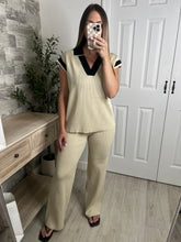 Load image into Gallery viewer, Lauren Cream/Black Top &amp; Pants Set
