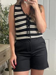 Jennie Crochet Knit Top