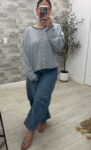 Load image into Gallery viewer, Harbor Stripe Cardigan Top
