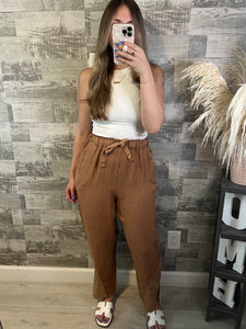 Lovely Linen Pants Brown