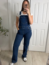 Load image into Gallery viewer, Coastal Blue Denim Overalls Jumpsuit
