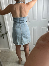Load image into Gallery viewer, Seabreeze Halter Denim Dress
