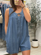 Load image into Gallery viewer, Trendsetter Denim Romper
