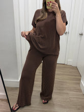 Load image into Gallery viewer, Espresso Lounge Top &amp; Pants Set
