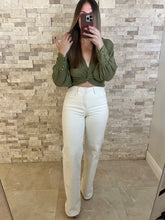 Load image into Gallery viewer, Central Park Olive Pleated Blouse
