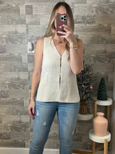 Load image into Gallery viewer, Ivory Winter Sweater Style Button Top
