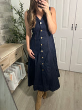 Load image into Gallery viewer, Dainty Denim Midi Dress
