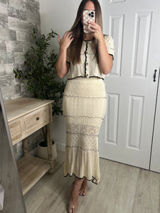 Neutral Muse Top & Skirt Set