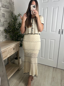 Neutral Muse Top & Skirt Set
