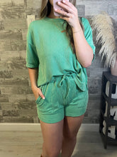 Load image into Gallery viewer, RESTOCK Palm Green Coastal Comfort Top &amp; Shorts Set
