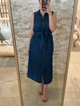 Load image into Gallery viewer, Denim Dreams Blue Midi Dress
