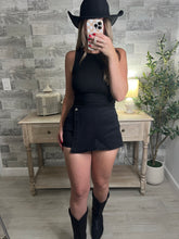 Load image into Gallery viewer, Washed Denim Black Skort
