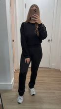 Load image into Gallery viewer, Black Crewneck Buttery Soft Top
