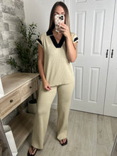 Load image into Gallery viewer, Lauren Cream/Black Top &amp; Pants Set
