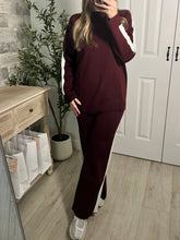 Load image into Gallery viewer, Noelle Burgundy Top &amp; Pants Set
