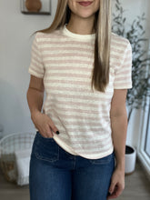 Load image into Gallery viewer, Jule Basic Tee Pink/Off White
