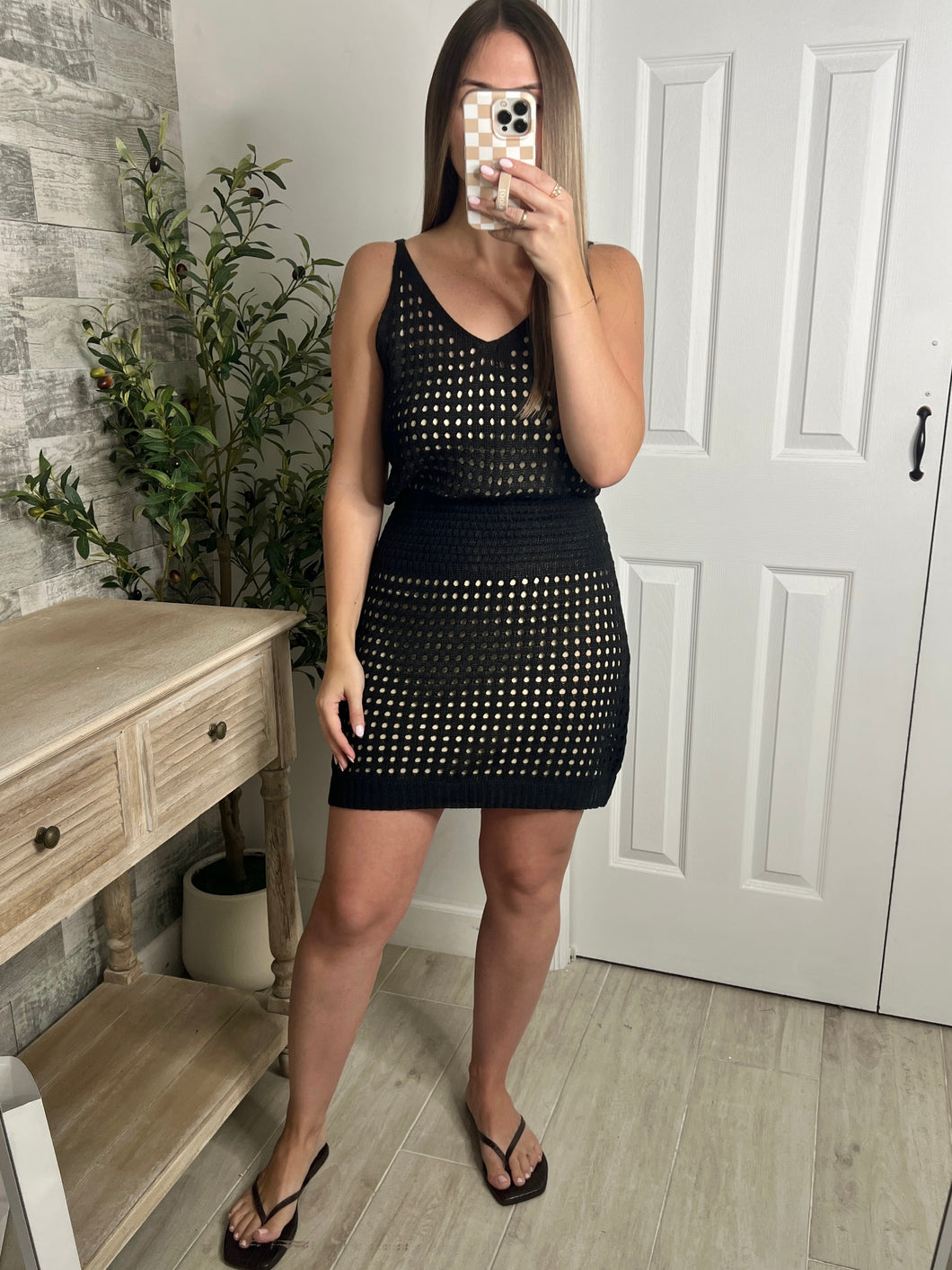 Leah Cover Up Dress Black
