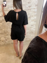 Load image into Gallery viewer, Bay Mineral Washed Comfy Romper Black
