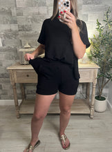 Load image into Gallery viewer, Cotton Slub Shorts Black
