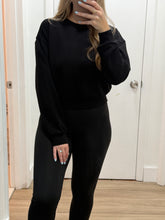 Load image into Gallery viewer, Black Crewneck Buttery Soft Top
