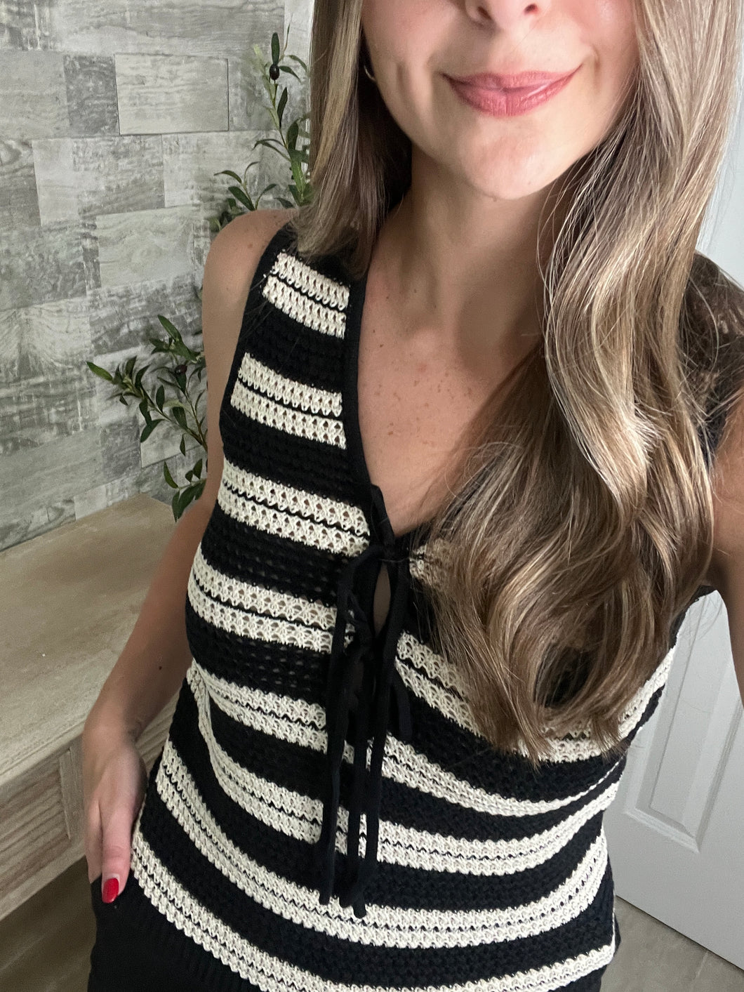 Jennie Crochet Knit Top