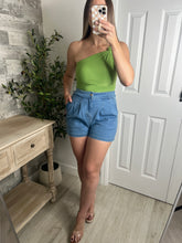 Load image into Gallery viewer, Neon Twist One Shoulder Top
