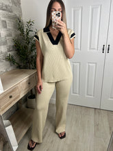Load image into Gallery viewer, Lauren Cream/Black Top &amp; Pants Set
