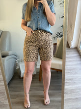 Load image into Gallery viewer, Leopard Denim Shorts (Risen Brand)
