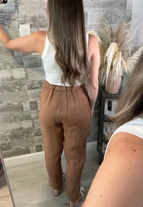 Lovely Linen Pants Brown