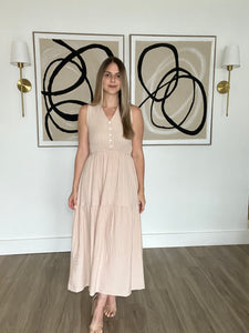 Napa Valley Neutral Maxi Dress