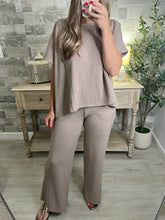 Load image into Gallery viewer, Cotton Slub Top &amp; Pants Set Nude
