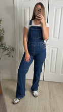 Load image into Gallery viewer, Coastal Blue Denim Overalls Jumpsuit

