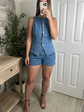 Load image into Gallery viewer, Indigo Stretch Denim Top
