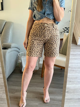 Load image into Gallery viewer, Leopard Denim Shorts (Risen Brand)
