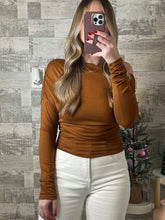 Load image into Gallery viewer, Camel Asymmetrical Off Shoulder Top
