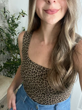 Load image into Gallery viewer, Brianna Leopard Square Neck Bodysuit
