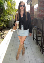 Load image into Gallery viewer, Collared Suede Zip Up Jacket
