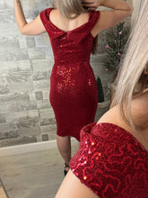 Load image into Gallery viewer, Chanel Red Holiday Dress
