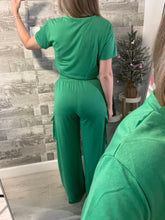 Load image into Gallery viewer, Statement Green Top &amp; Pants Set
