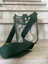 Load image into Gallery viewer, Game Day Clear Side Bag with Green Strap
