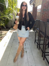 Load image into Gallery viewer, Collared Suede Zip Up Jacket
