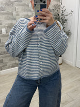 Load image into Gallery viewer, Harbor Stripe Cardigan Top
