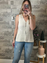 Load image into Gallery viewer, Ivory Winter Sweater Style Button Top
